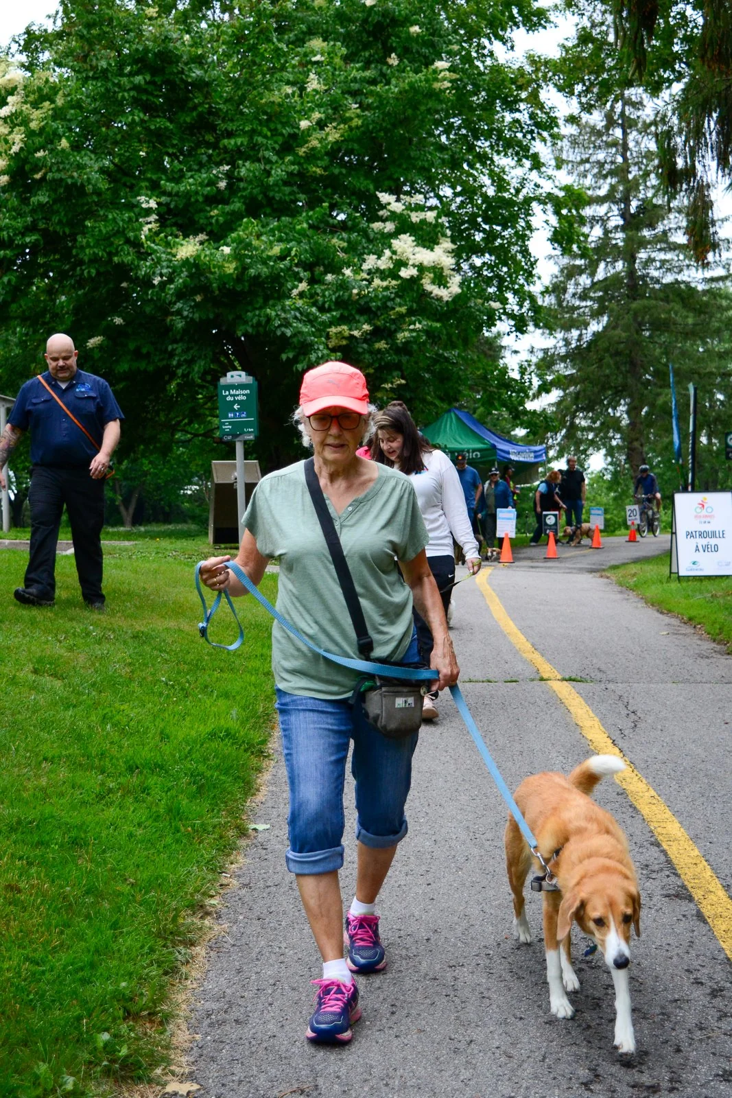 BetterDog dogs and their people at a Pack Walk