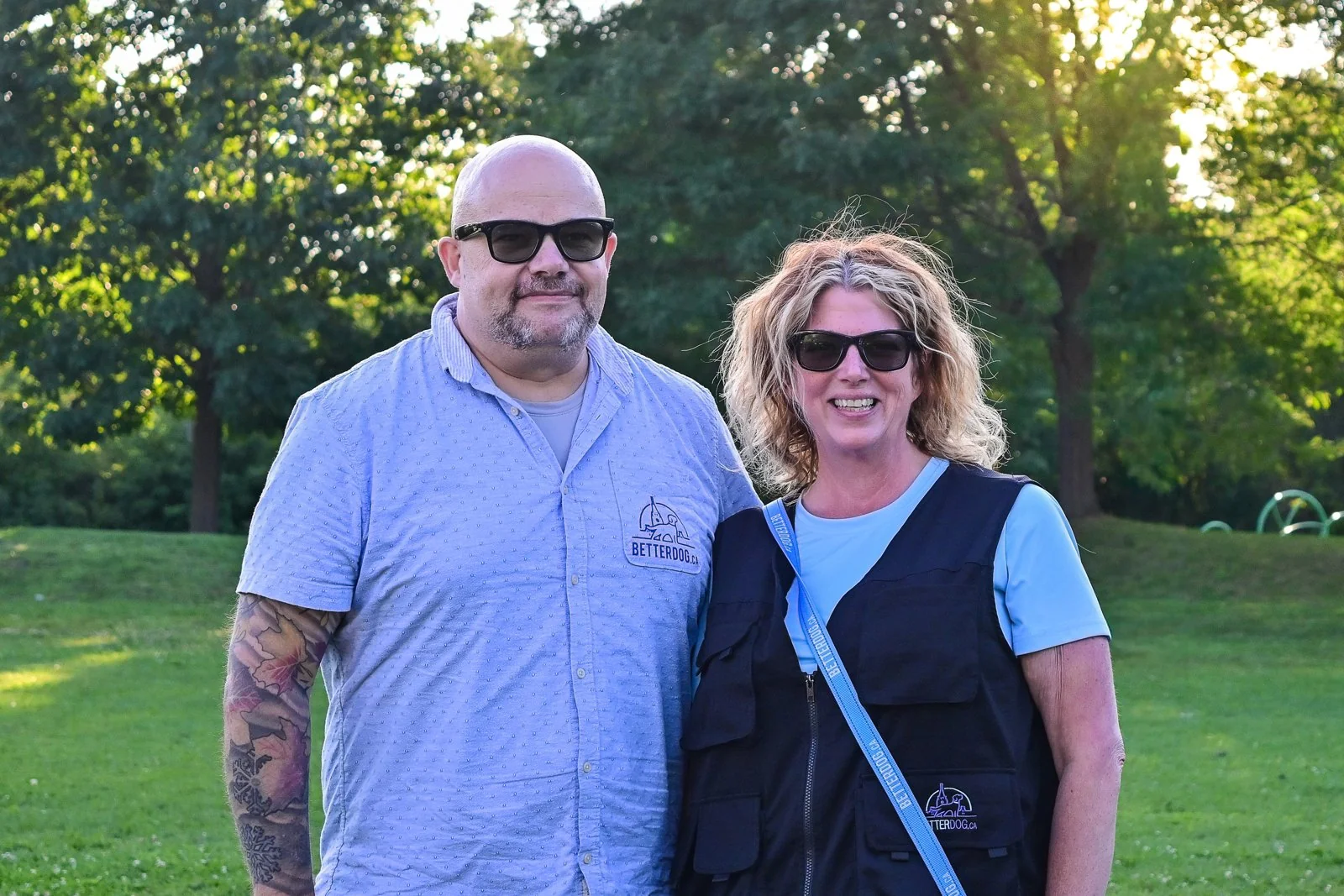 Jon and Nancy smiling together outdoors