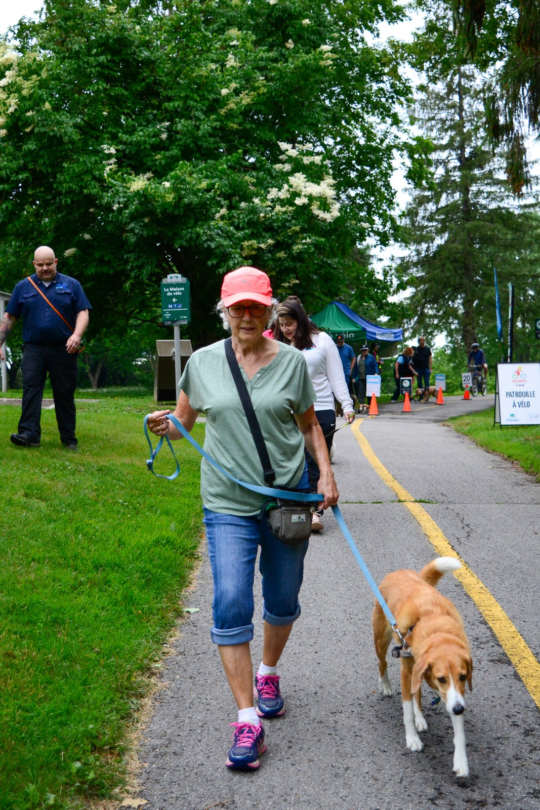 BetterDog dogs and their people at a Pack Walk